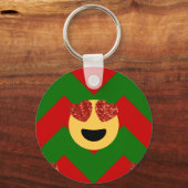 kerst hartoog emoji sleutelhanger (Voorkant)