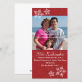 Kerst Hawaiian Hibiscus Snowflake Foto Kaart (Voorkant / Achterkant)