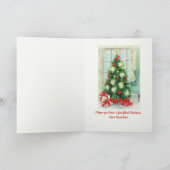 Kerst Hedgehog Personaliseer Naam & Groet Feestdagen Kaart (Binnen)