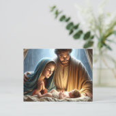 Kerst Heilige Familie Briefkaart (Staand voorkant)