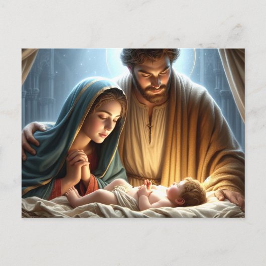 Kerst Heilige Familie Briefkaart (Voorkant)
