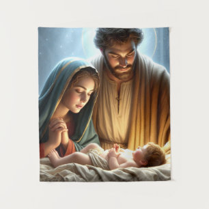 Kerst Heilige Familie Wandkleed