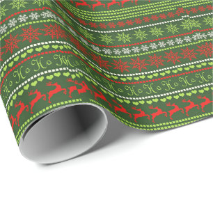 Kerst Herhalend Patroon Cadeaupapier