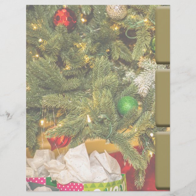 Kerst Herinneringen Verdeler Inserts met Faux Tabs (Voorkant)