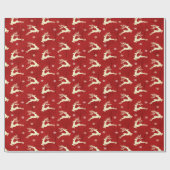 Kerst hert ontwerp op heldere verpakking cadeaupapier (Vlak)