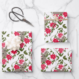 Kerst herten in Bos Inpakpapier Vel
