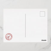 Kerst herten sneeuw kleurrijk glitters glans folie uitnodiging briefkaart (Achterkant)