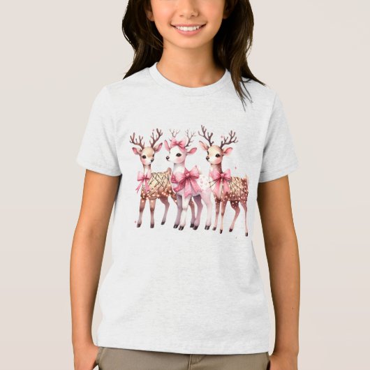 Kerst Herten Vakantie T-shirt (Voorkant)