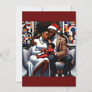 Kerst Hip-Hop Familie Portret Feestdagenkaart