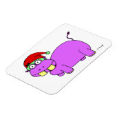 Kerst Hippo Flexibele Magneet (Linkerzijde)