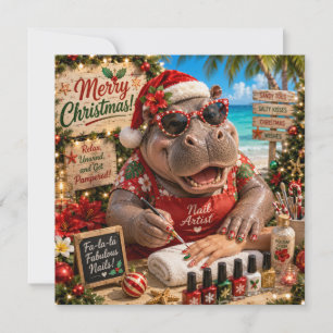 Kerst Hippo Nagelstylist bij Tropisch Strand Spa Kaart