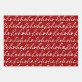 Kerst Ho Ho Ho Ho Modern Handgeschreven Script Inpakpapier Vel (Voorkant 2)