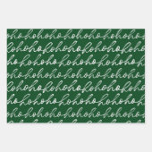 Kerst Ho Ho Ho Ho Modern Handgeschreven Script Inpakpapier Vel (Voorkant)