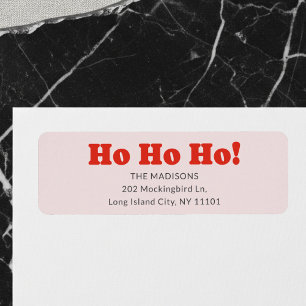 Kerst Ho Ho Ho Retro Etiket