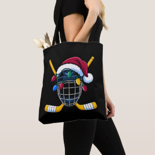 Kerst Hockey Helm Santa Hoed Lichtjes Sticks Draagtas