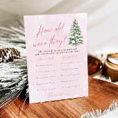Kerst hoe oud waren ze spel Baby shower Kaart