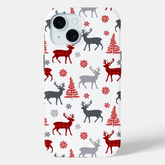 Kerst hoesje voor iPhone 15 (Achterkant)