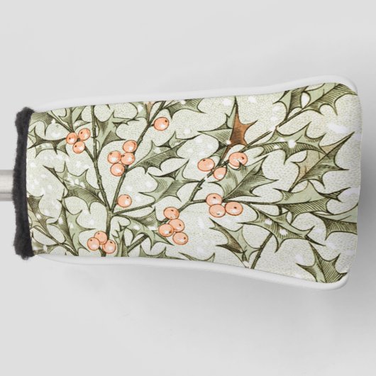 Kerst Holly  Antiek Groet Golfheadcover (Voorkant)