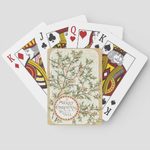 Kerst Holly  Antiek Groet Pokerkaarten