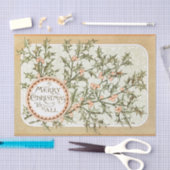 Kerst Holly  Antiek Groet Tissuepapier (Craft)