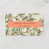 Kerst Holly Antiek Groet Visitekaartje (Voorkant)