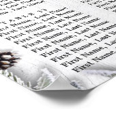 Kerst Holly Berry 16 Tabellen ZITTINGCHART Poster (Hoek)