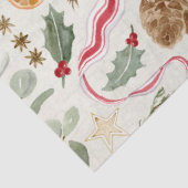 Kerst Holly Berry kaneel Sinaasappel Decoupage Tissuepapier (Detail)