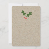 Kerst Holly Berry Kraft Vakantie Uitnodigingen (Achterkant)
