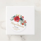Kerst holly bessen bloemengroen cadeau labels (In situ)
