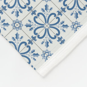 Kerst holly bladeren en bloemblaadjes tegels fleece deken