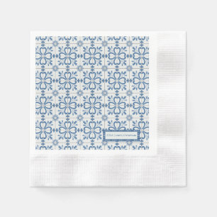 Kerst holly bladeren en bloemblaadjes tegels servet