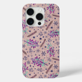 Kerst Holly boeket - Stoffig Roos iPhone 15 Pro Case