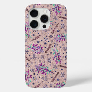 Kerst Holly boeket - Stoffig Roos iPhone 15 Pro Case