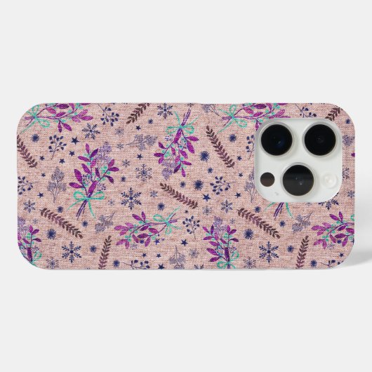 Kerst Holly boeket - Stoffig Roos Case-Mate iPhone Case (Achterkant (horizontaal))