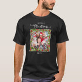 Kerst Holly Branch foto T-shirt (Voorkant)