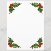 Kerst Holly en bessen Briefpapier (Voorkant)