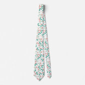 Kerst Holly en Red Berries Patroon Stropdas (Voorkant)