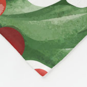 Kerst Holly laat naadloos symbool Fleece Deken (Hoek)