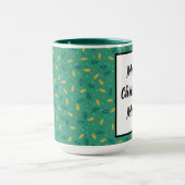 Kerst Holly Leaves & Berries met Snowflakes Mok (Midden)