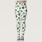 Kerst Holly Leggings (Voorkant)