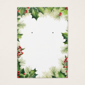 Kerst Holly Oorbel Display Kaart (Voorkant)