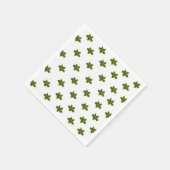 Kerst Holly Pattern Red Berries Green Leaves Servet (Hoek)