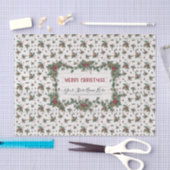 Kerst Holly Pine Mistletoe Classic Business Tissuepapier (Craft)