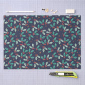 Kerst Holly Seamless Pattern Tissuepapier (Craft)