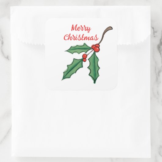 Kerst Holly Stickers (Tas)