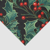 Kerst Holly takken en bessen Tissuepapier (Detail)