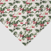 Kerst Holly tegelpatroon Tissuepapier (Detail)