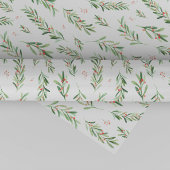 Kerst Holly Wreath Pattern Cadeaupapier