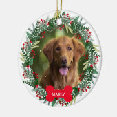 Kerst Hond Kat Cadeaus Voor Huisdier Liefhebbers E Keramisch Ornament (Links)