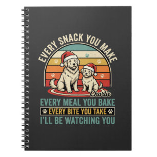 Kerst hond liefhebbers snack kijken notitieboek
